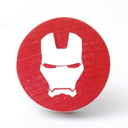 Handmade Pine Wood Ironman Superhero Furniture Knob